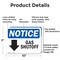 Signmission Gas Shutoff Down Arrow OSHA Notice Sign, Aluminum, 10in W x 7in L, 2PK OS-2PACK-NS-A-710-L-13022 - alternate 5